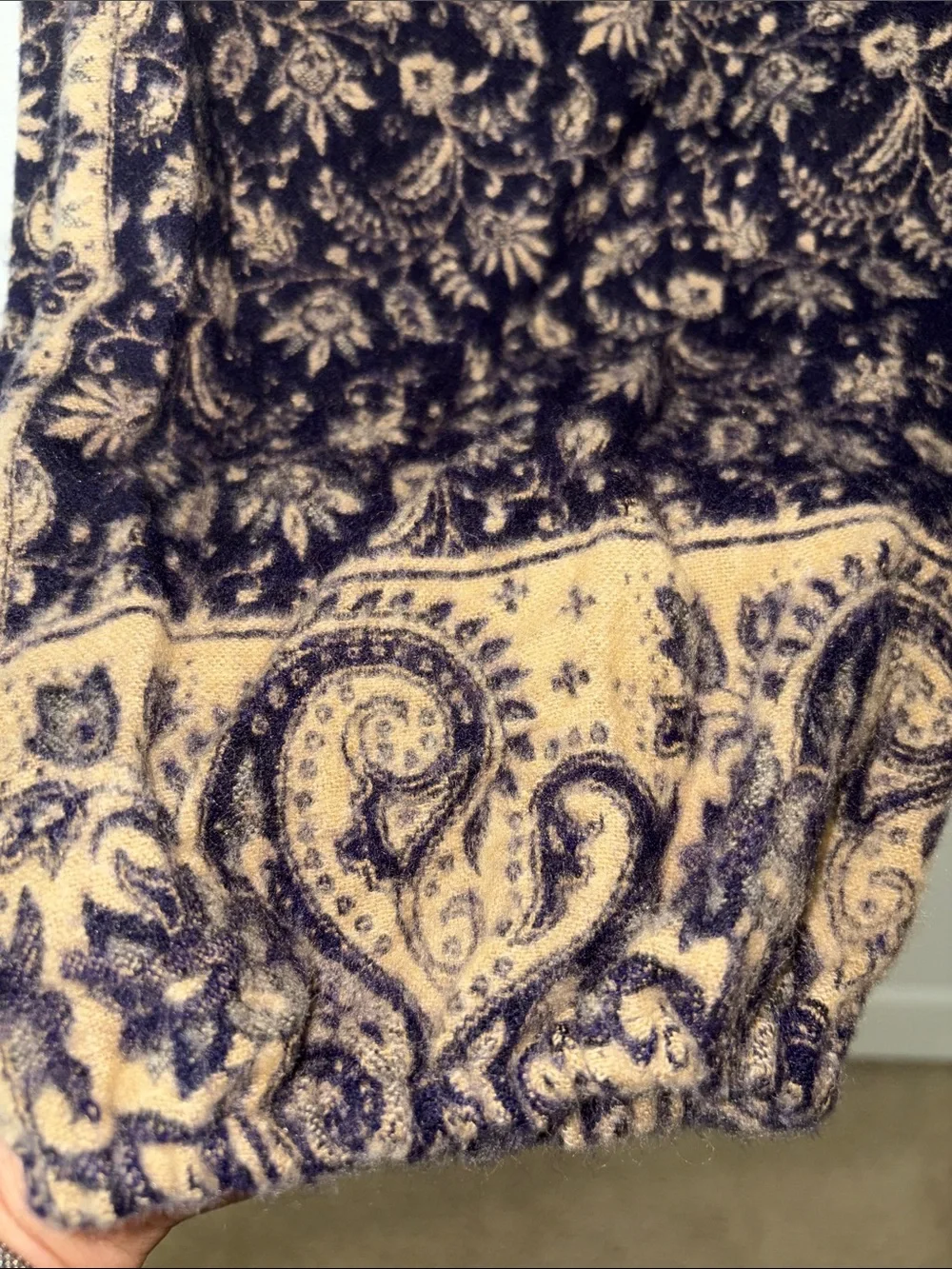 RHEA PAISLEY NAVY JOGGERS  ONE SIZE